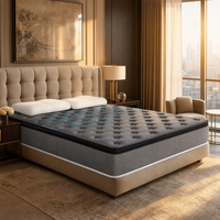 Matelas hybride VELLORA King Queen Size à ressorts ensachés et mousse à mémoire de forme, orthopédique élastique, qualité hôtelière, moderne, enroulable, 36 cm d'épaisseur