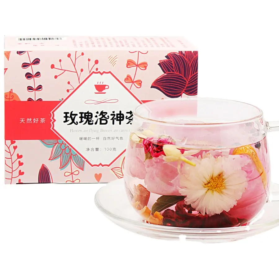 Wholesale Price Natural Chinese Herbal Medicine Blooming Flower Rose Luoshen Tea Flavor Slimming Tea