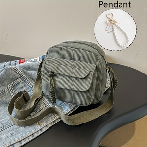 <strong>Popular</strong> Corduroy Solid Color Single Shoulder Crossbody Soft Durable Female Cloth Shoulder <strong>Bag</strong> <strong>Phone</strong> Storage <strong>Bag</strong> - Product Image 3