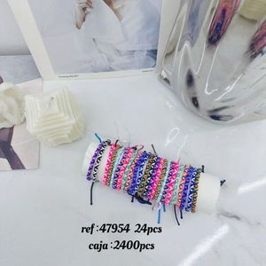 Braccialetto a tubo con 24 elastici colorati per capelli, accessorio moda per donne e ragazze - Product Image 1