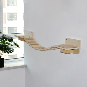 Escalera de puente para gatos, escalones para árboles, muebles de pared para gatitos, estantes para gatos montados en la pared, escalera de puente para gatos para gatitos - Product Image 6