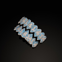 Chaîne de corps punk hip-hop en laiton plaqué or incrustée de zirconium, bracelet en perles et pierres, cadeau pour fiançailles, anniversaire, fête
