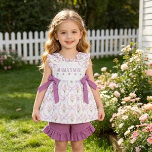 GSSO1186 rts Conjunto de Verano para Niña, Diseño de Castillo de Princesa Rosa, Ropa de Verano para Niñas, Venta al por Mayor, Conjunto de Manga Corta - Product Image 4