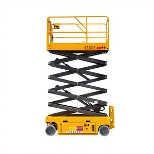 Plateforme élévatrice à ciseaux autopropulsée électrique DAHUI GTJZ14, hauteur maximale 13,8 m, capacité 100 kg, jambes pliables, compacte 2,8 m - Product Image 1
