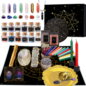 Juego de Brujería Grande al por Mayor de 50 Piezas, Juego de Altar de Bruja <span class=keywords><strong>para</strong></span> <span class=keywords><strong>Principiantes</strong></span>, Juego de <span class=keywords><strong>Hechizos</strong></span> <span class=keywords><strong>para</strong></span> <span class=keywords><strong>Principiantes</strong></span>, Juego de Suministros de Brujería - Product Image 1