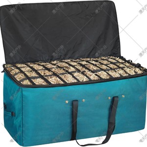 Bolsa de almacenamiento de heno para caballos, 44x18x22 pulgadas, bolsa de alimentación ecuestre para exteriores con cremallera de gran capacidad y asa para uso en granjas ecuestres - Product Image 5