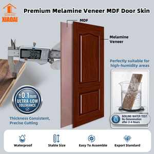 Puerta de Polímero con Materiales de Madera y Melamina, Diseño Tradicional Impermeable para Interiores, Garantía de 3 Años - Product Image 3
