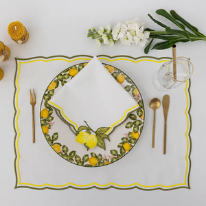 Tùy Chỉnh Màu Sắc Nhà Máy Số Lượng Lớn Vải Lanh Vuông Đám Cưới Tay Thêu Sò Cạnh Khăn Ăn Bàn Đám Cưới Khăn Ăn Vải Bán Buôn - Product Image 2