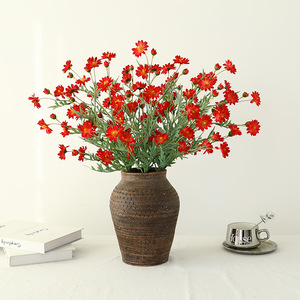 Fleur artificielle en soie, marguerite, tige unique, en plastique et tissu, pour décoration de maison et de mariage - Product Image 1