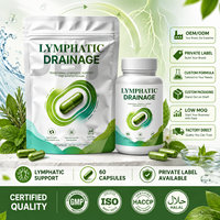 Capsules de drainage lymphatique, formule végétalienne à base de plantes, soutien à l'équilibre fluide, marque privée, faible MOQ, fabrication sous contrat