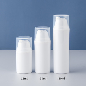 White PP Shoulder Vacuum Lotion Dispensing Bottle Press Type Cream Bottle for Cosmetic <b>Screen</b> Printing Surface Handling - Product Image 6