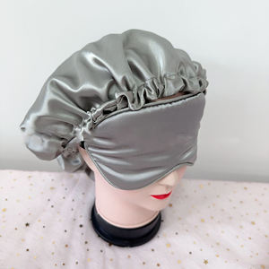 JAKIJAYI <span class=keywords><strong>bonnet</strong></span> <span class=keywords><strong>de</strong></span> <span class=keywords><strong>nuit</strong></span> avec <span class=keywords><strong>masque</strong></span> élastique pour les yeux pour <span class=keywords><strong>cheveux</strong></span> bouclés - Product Image 2