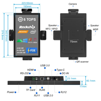 Kiosco de Pago con Tablet Android de 15.6 Pulgadas y 1080P, para Boletos y Cine, con Android 15 RK3576S, para Pedidos Autoservicio