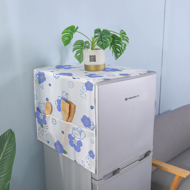 Housse de réfrigérateur à porte unique - mignon petit ours