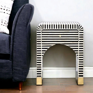 Handmade Bone Inlay Nightstand Rectangle Mosaic Antique Imitation Home Decoration <b>Cabinet</b> Natural Crafts - Product Image 1