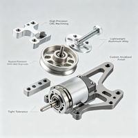 Pièces personnalisées TamiyaMini4WD CNC, kit de mise à niveau en aluminium, bras de suspension usinés avec précision, moyeux de roue, support moteur, composants de châssis