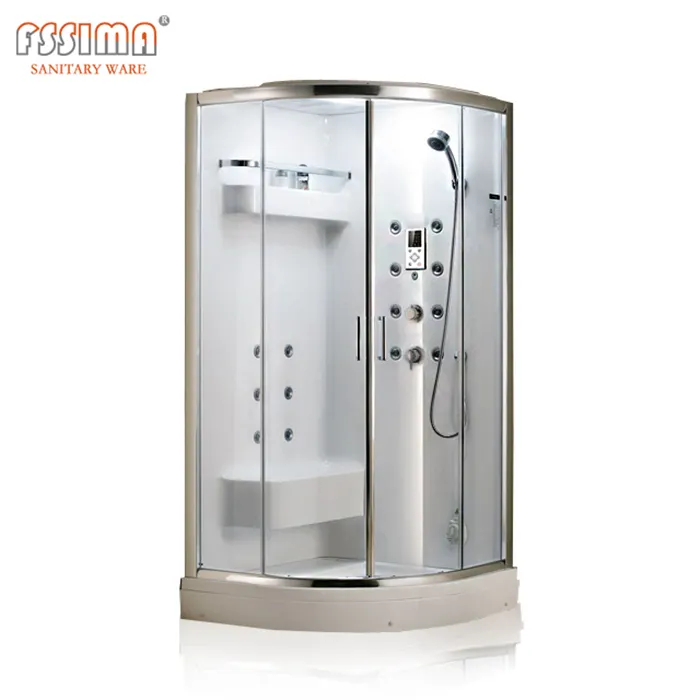 Bathroom steam shower room with massage jet double home steam bath