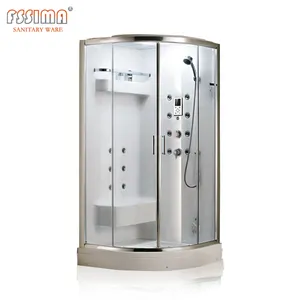 Bathroom steam shower room with massage jet double home steam bath