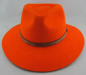 100% Bright Wool Fedora Hat for winter