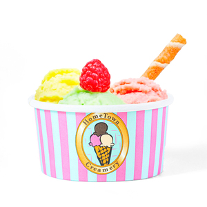 China mejor <span class=keywords><strong>precio</strong></span> personalizado desechable helado taza de papel yogur congelado con tapa de cúpula al por mayor - Product Image 2
