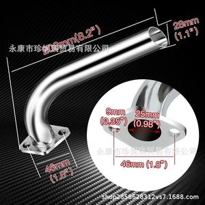 Tuyau d'échappement en acier inoxydable Predator DuroMax 196cc 212cc 10 pouces GX160 avec kit de réparation et quincaillerie de fixation - Product Image 3