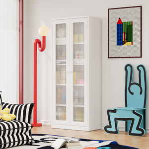 Estantería de Acero Estrecha con Puertas de Vidrio para Espacios Pequeños o Almacenamiento en Pasillos - Product Image 1