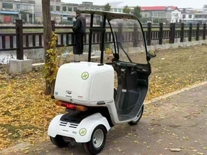 Tricycle à essence blanc original Hondad Gyro Canopy 50cc, refroidi par eau, anti-basculement, étanche, pour livraison de marchandises - Product Image 2