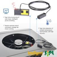Ventilateur d'extraction d'air pour toiture HVAC alimenté par panneau solaire 40W, type axial, moteur/compresseur électrique DC écologique, composant essentiel