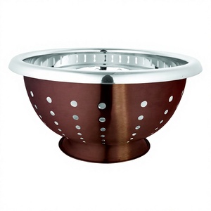 Passoire à fruits couleur cuivre passoire à fruits ustensile de cuisine passoire à fruits passoire en acier inoxydable collier bande - Product Image 1