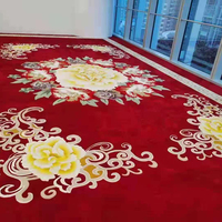Großhandel Nylon-Schlingenflor Rutschfester Haustierfreundlicher Wand-zu-Wand Hochzeits-Event Roter Bodenteppich in Rollen für Hotellobby