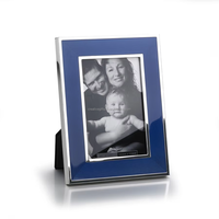 Cadre photo personnalisé en métal argenté avec dos en velours 4x6 5x7 pour la décoration intérieure