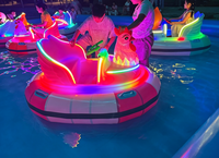 Équipement de jeux aquatiques - Bateau tamponneur gonflable électrique sur le thème du canard, du dragon, du cygne et du poulet pour 2 personnes
