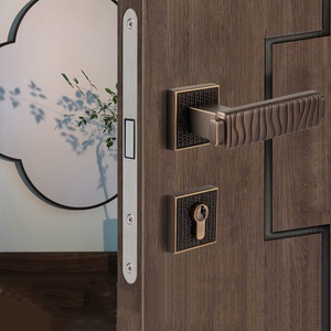 Manija de puerta clásica de latón macizo para puerta principal de villa u hotel, acabado antideslustre, fácil instalación, herrajes modernos para decoración del hogar - Product Image 4