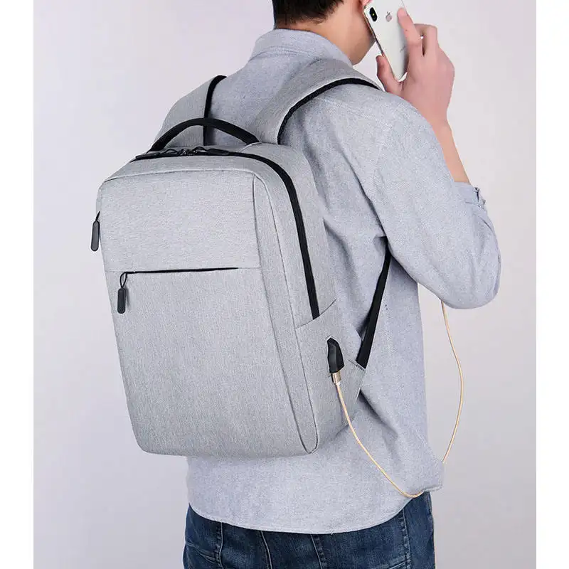 Harga Murah Kustom Logo Anda Tas Ransel Laptop Tas Sekolah Ransel Trendi MOQ Rendah Smart USB Bisnis untuk Kuliah Gadis Mochila