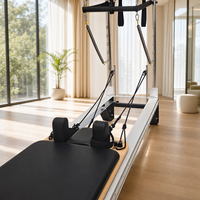Machine de Pilates Reformer pour Club de Fitness, Tour avec Barre Trapèze Réglable en Alliage d'Aluminium pour Studio Commercial, Yoga, Salle de Sport à Domicile et Entraînement Corporel