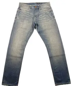 Bluedot ที่กำหนดเองขายส่งสีเทาปกติของผู้ชายกางเกงยีนส์กางเกง