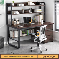 Zhishuyunfang Bureau multifonctionnel en MDF avec étagère intégrée pour la maison – Bureau compact pour petits espaces, idéal pour le gaming et le télétravail