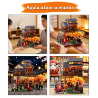 Nouveau produit M2622 Wawei Sushi House, maison de poupée en bois faite à la main, style japonais, kit de maison de poupée miniature DIY