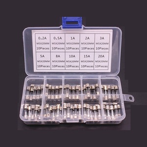 Fusibles de vidrio 0.2A 20A M5X20MM, kit de 100 piezas en caja, fusible de cartucho para protección eléctrica - Product Image 1
