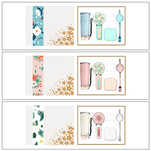 Promotion Filles 4 en 1 Coffret cadeau Mini parapluie et ventilateur 4 pièces Coffret cadeau d'anniversaire pour la publicité - Product Image 3