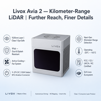 Sensor LiDAR Livox AVIA2 1535nm, Escaneo No Repetitivo, Clase 1, IP66, 50W, M12, para Mapeo con UAV, Robótica, ADAS, Conducción Autónoma