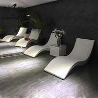 Chaise longue en rotin de haute qualité en forme de S, chaise longue en rotin