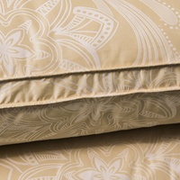 Oreiller en soie douce résistant aux oreillers en tissu de plumes et de velours Oreiller rempli de duvet de satin pincé blanc