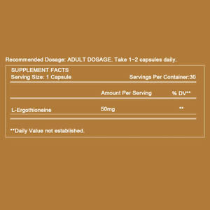 Capsules d'Ergothionéine Végétale OEM/ODM Haute Pureté pour Hommes et Femmes Adultes – Soutien <span class=keywords><strong>Anti</strong></span>-Âge et Défense Cellulaire au Niveau du DNA - Product Image 2