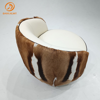 Ensemble de chaises de loisirs à imprimé léopard, meubles de salon modernes et confortables