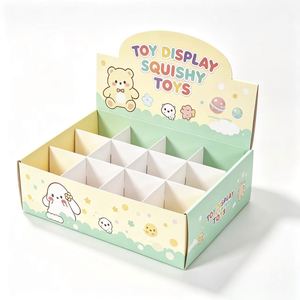 Eco-Friendly Recyclable <b>Toy</b> Display <b>Fidget</b> <b>Toys</b> <b>Box</b> Paperboard Self Erecting Counter Stand Space Design 12 Compartment Retail - Product Image 2