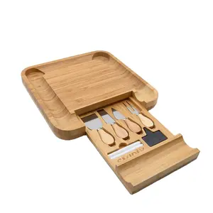 Set pisau keju Mini Stainless Steel, gagang kayu Premium UNTUK papan Charcuterie pisau keju indah pemotong keju garpu