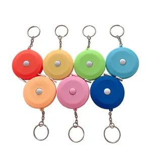 Wholesale Fancy Cheap Promotional Custom Your Logo Plastic Tape Measure Keychains With Logo
