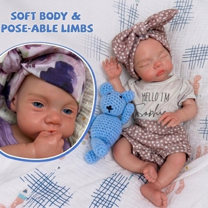 Muñecas Bebé Reborn Realistas, Niña, 18 Pulgadas / 45 CM, Silicona Suave, Juguete de Bebé Recién Nacido, Regalo para Niños Mayores de 3 Años, Futuros Padres - Product Image 2