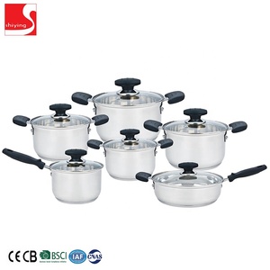 Luxe Offre Spéciale fond à <span class=keywords><strong>induction</strong></span> en acier inoxydable pour casseroles et ustensiles de cuisine ensemble - Product Image 2